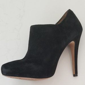 Sam Edelman Black Suede Ankle Bootie Heels Sz 7.5